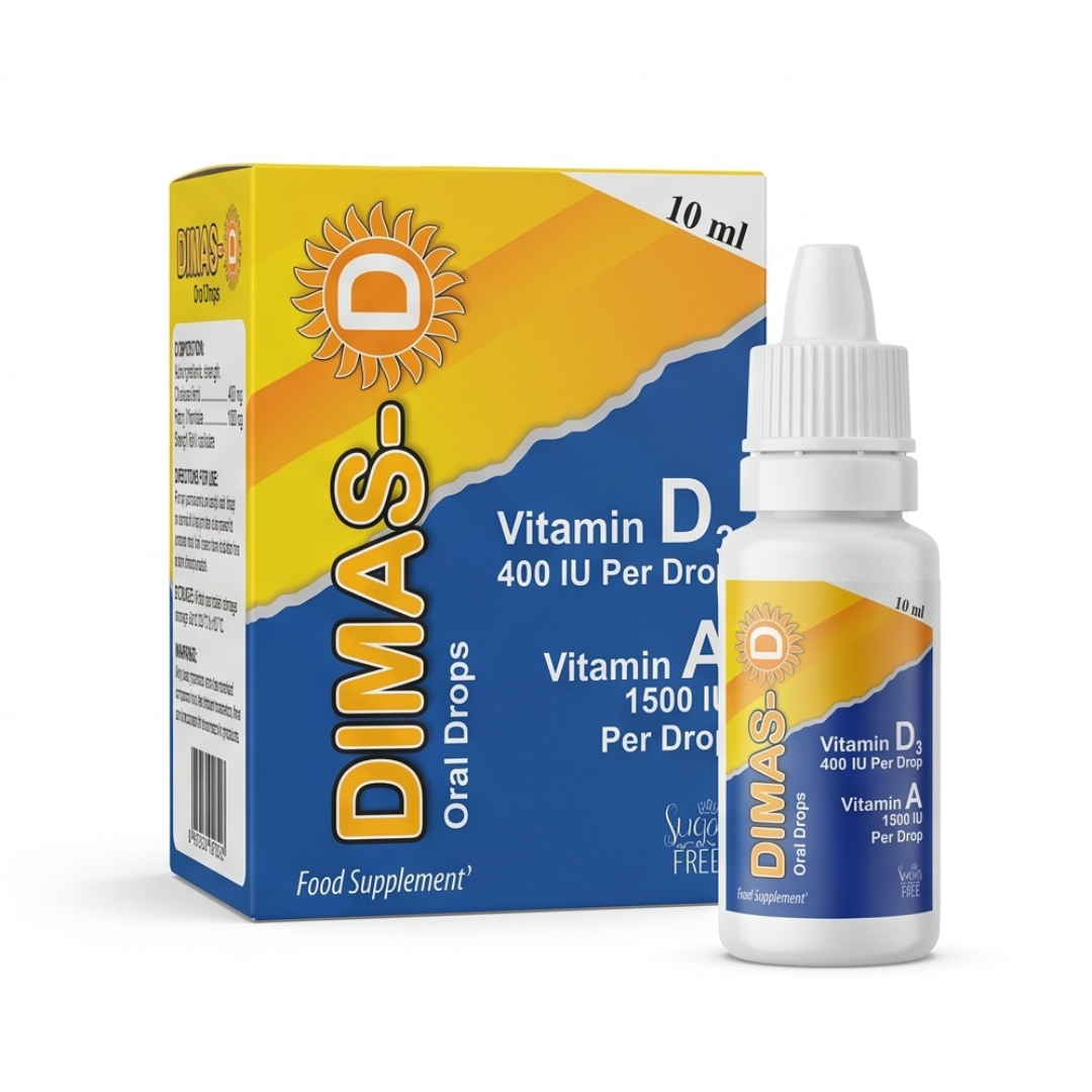 Dimas Vitamin A & D3 Oral Drops – 10 ml | Sugar Free